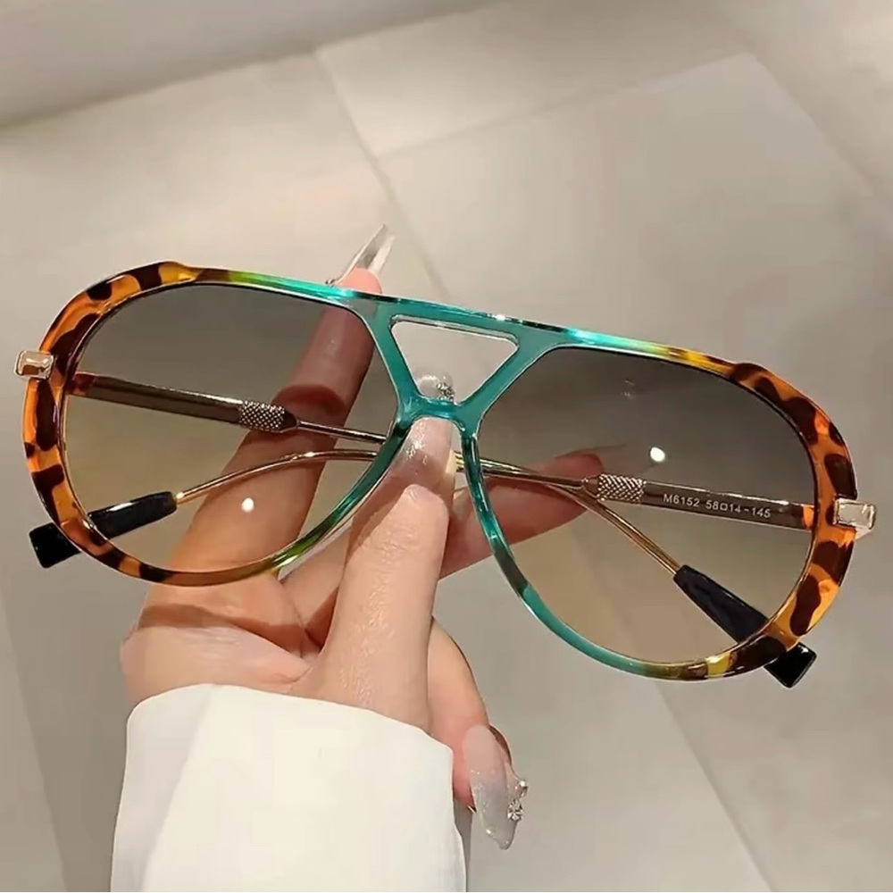 Vintage Tortoise and Teal Sunglasses